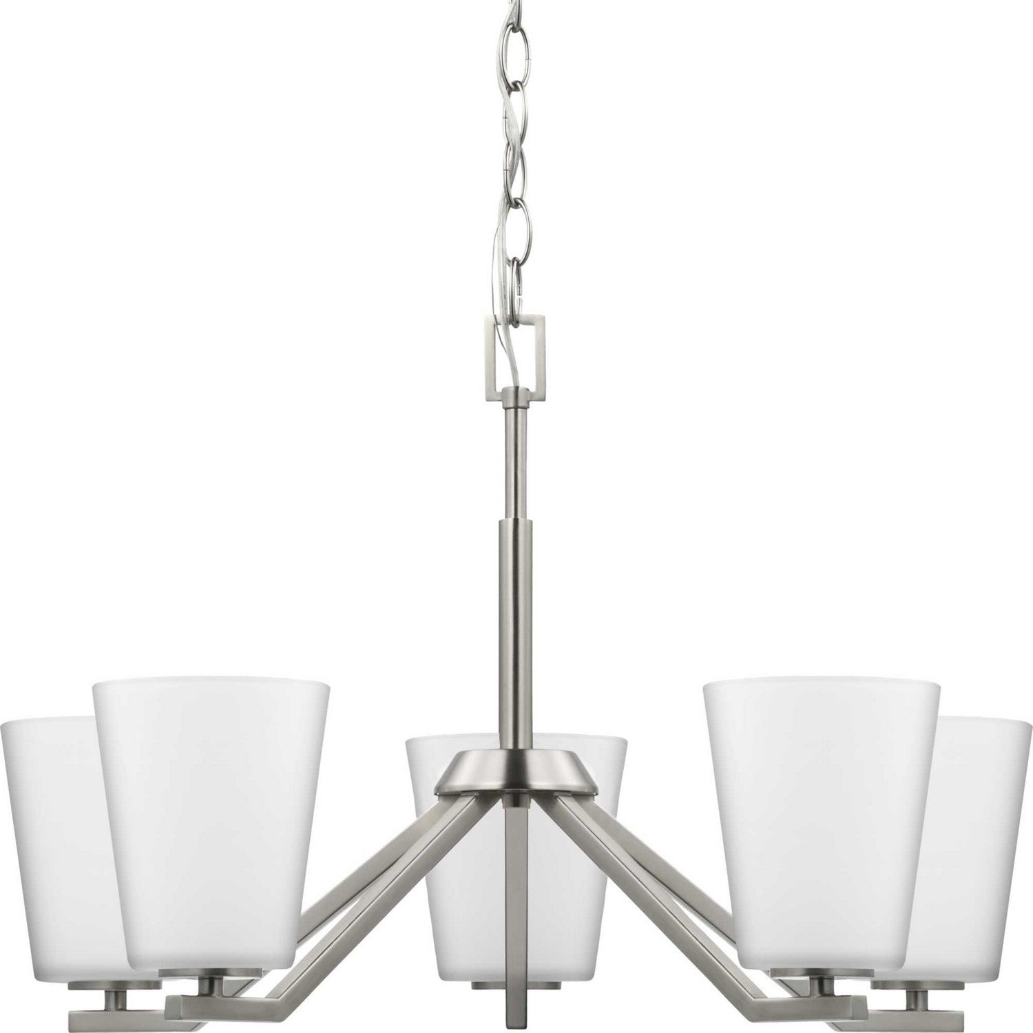 Progress Lighting - P400343-009 - Five Light Chandelier - Vertex - Brushed Nickel