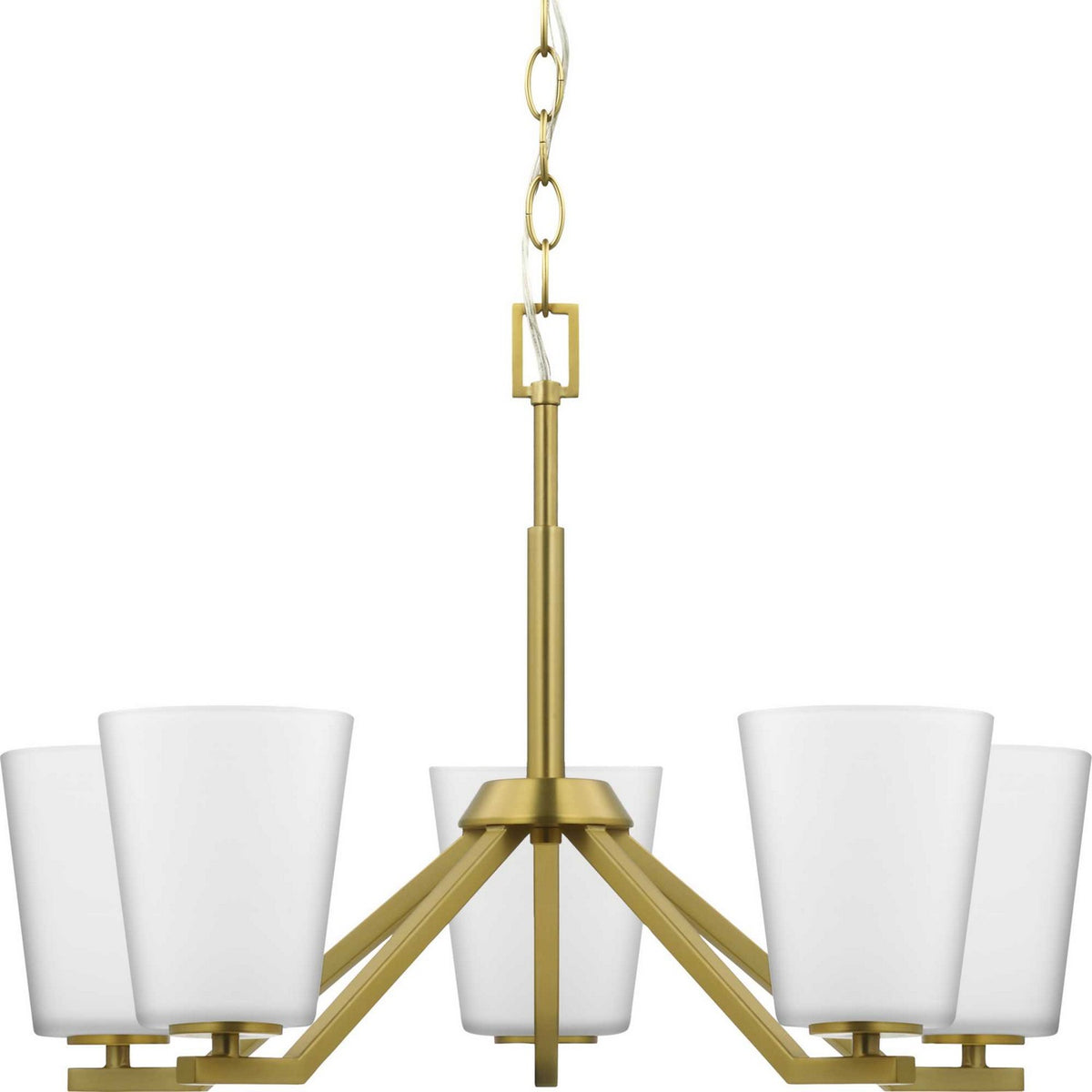 Progress Lighting - P400343-191 - Five Light Chandelier - Vertex - Brushed Gold