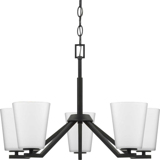 Progress Lighting - P400343-31M - Five Light Chandelier - Vertex - Matte Black