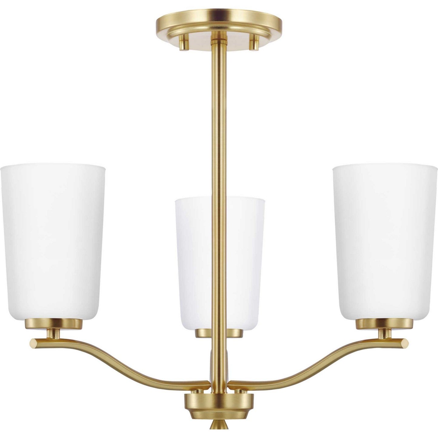 Progress Lighting - P400349-012 - Three Light Chandelier Conv - Adley - Satin Brass