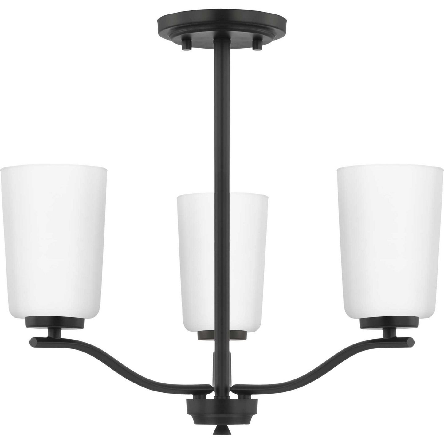 Adley Three Light Chandelier Conv in Matte Black