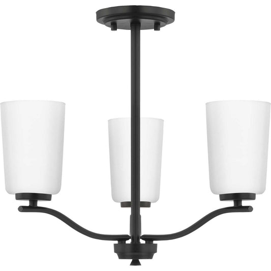 Adley Three Light Chandelier Conv in Matte Black