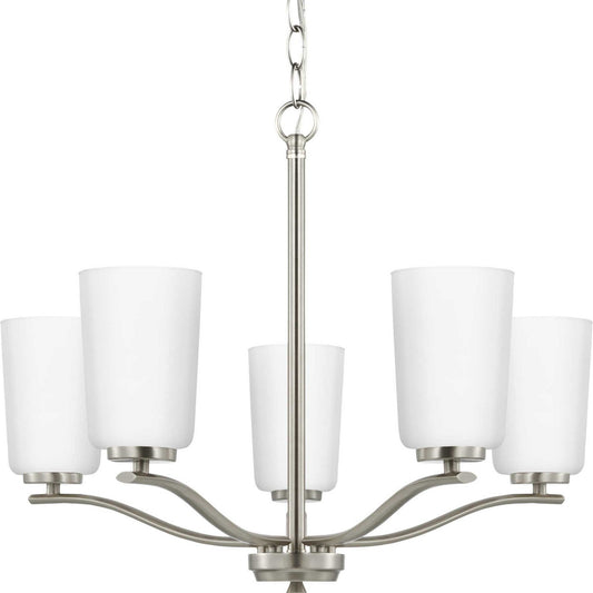 Adley Five Light Chandelier in Brushed Nickel