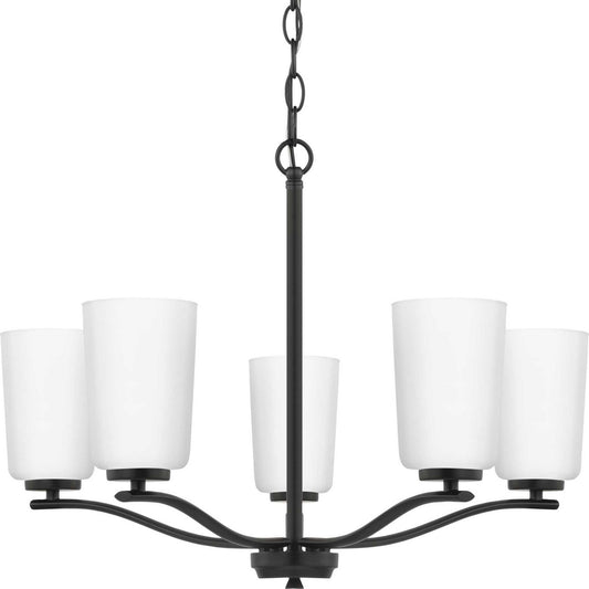 Adley Five Light Chandelier in Matte Black