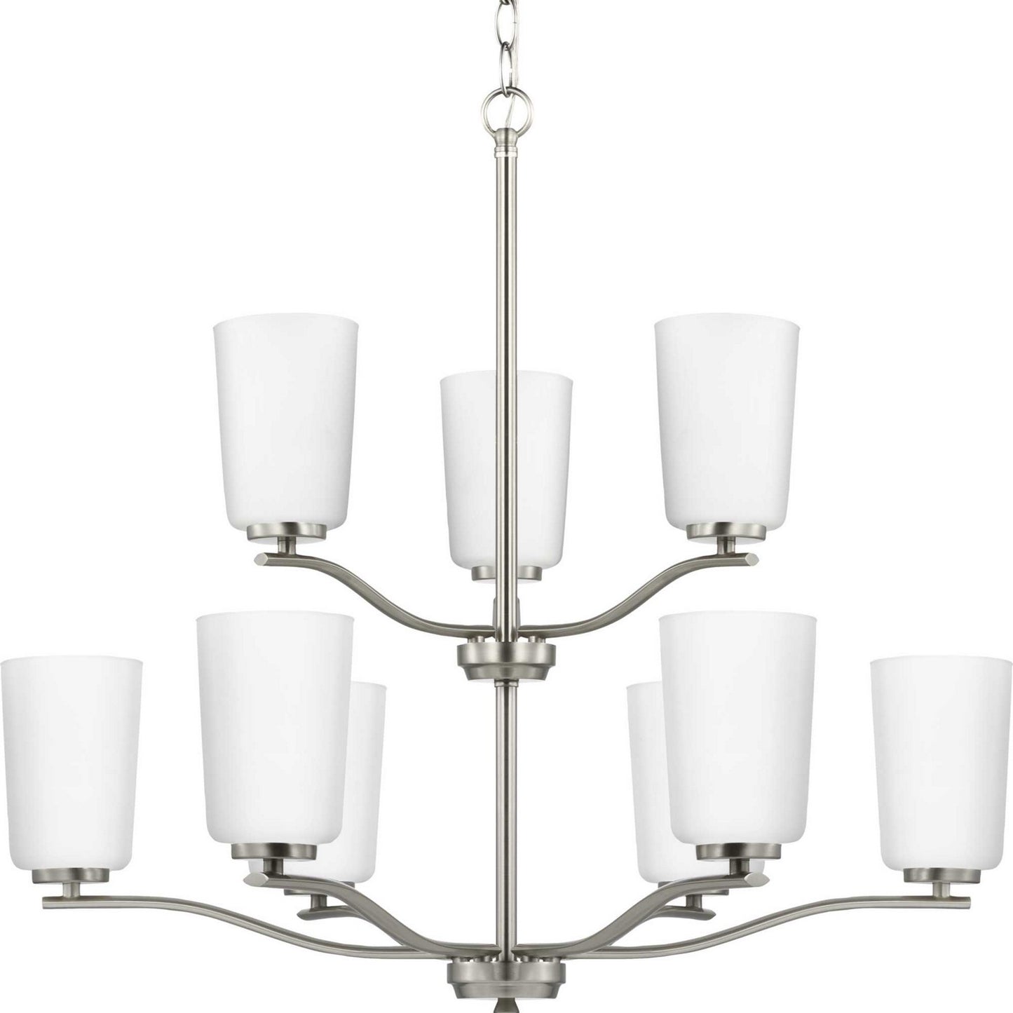 Progress Lighting - P400351-009 - Nine Light Chandelier - Adley - Brushed Nickel
