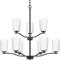 Progress Lighting - P400351-31M - Nine Light Chandelier - Adley - Matte Black