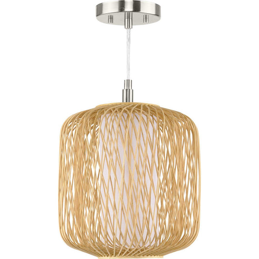 Cordova One Light Mini Pendant in Natural Rattan