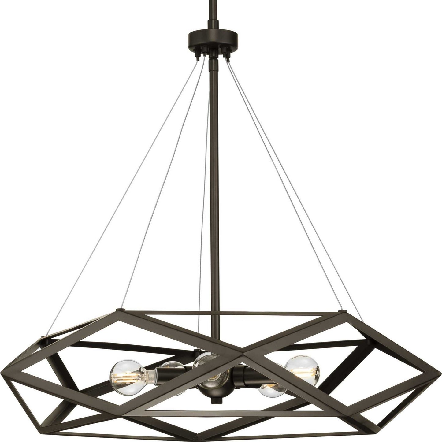 Saucedo Five Light Pendant in Architectural Bronze