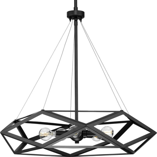 Saucedo Five Light Pendant in Matte Black