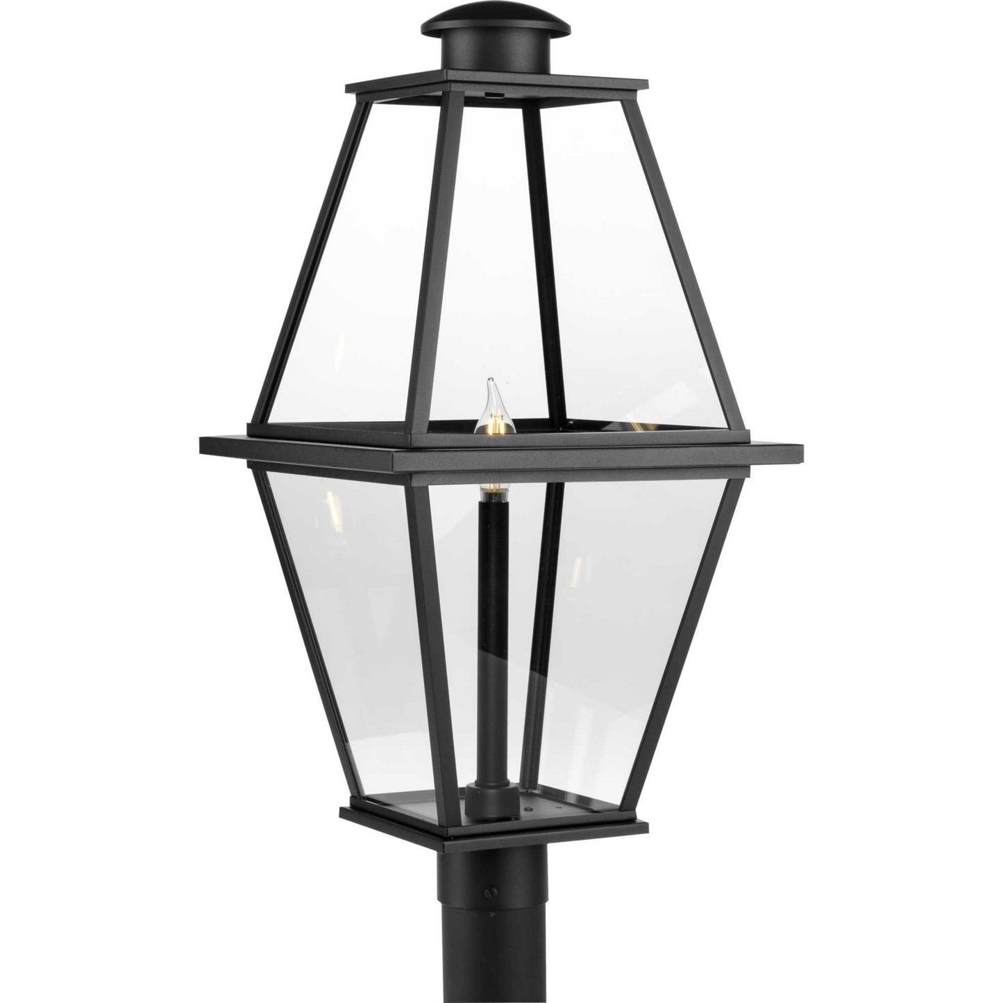 Bradshaw One Light Outdoor Post Lantern in Black