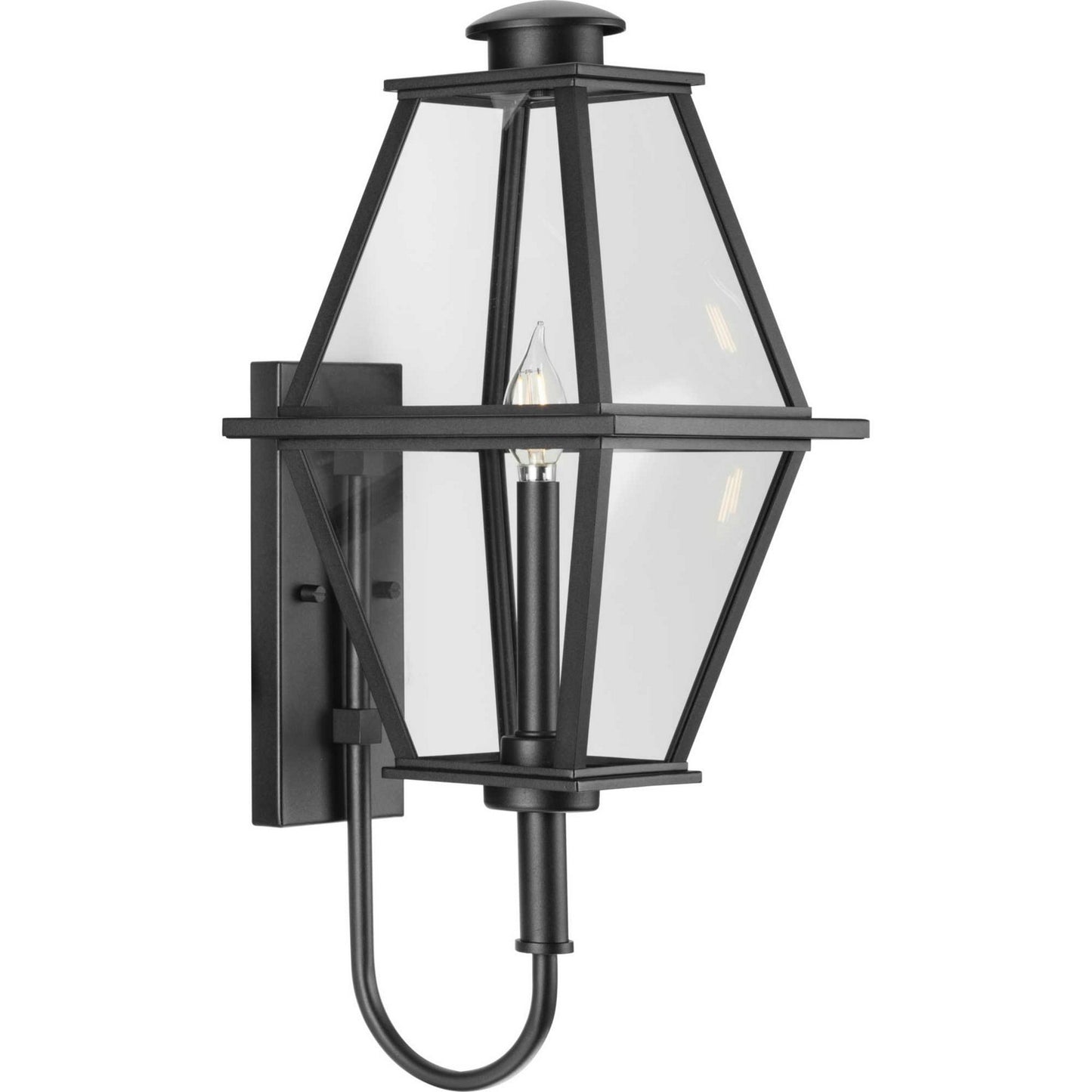 Bradshaw One Light Outdoor Wall Lantern in Black