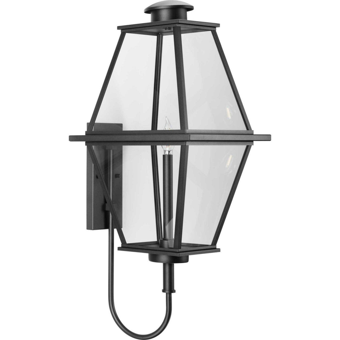 Bradshaw One Light Outdoor Wall Lantern in Black