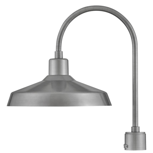 Forge LED Post Top or Pier Mount Lantern in Antique Brushed Aluminum