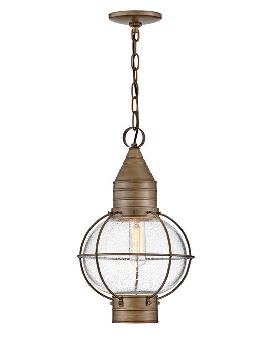 Cape Cod LED Hanging Lantern in Burnished Bronze