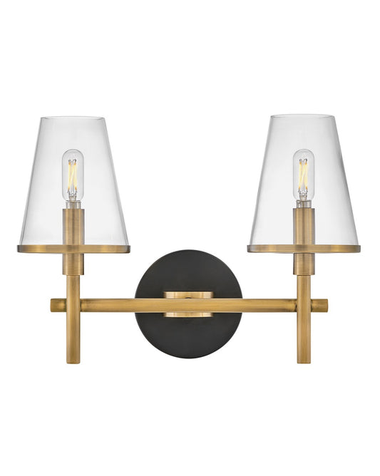 Marten LED Vanity in Heritage Brass