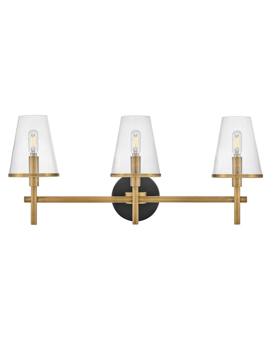 Marten LED Vanity in Heritage Brass