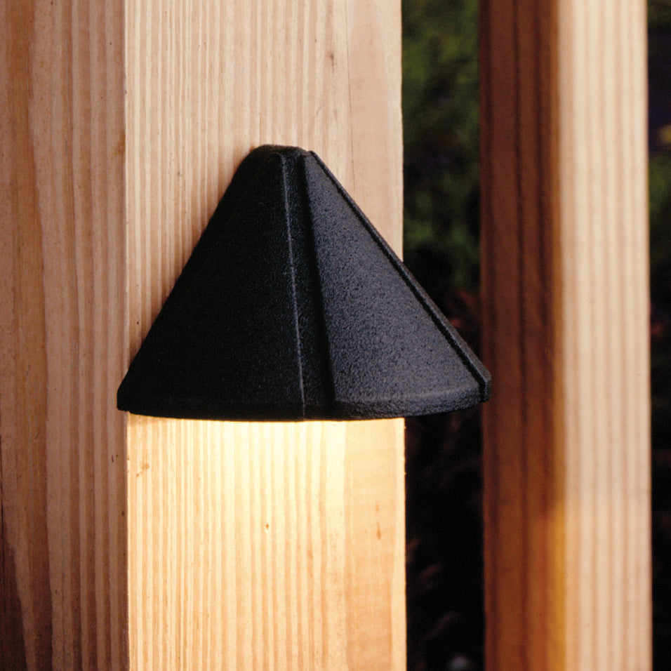 Six Groove One Light Deck in Textured Black