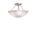 Cove Molding Top Glass Three Light Semi Flush Mount in Brushed Nickel