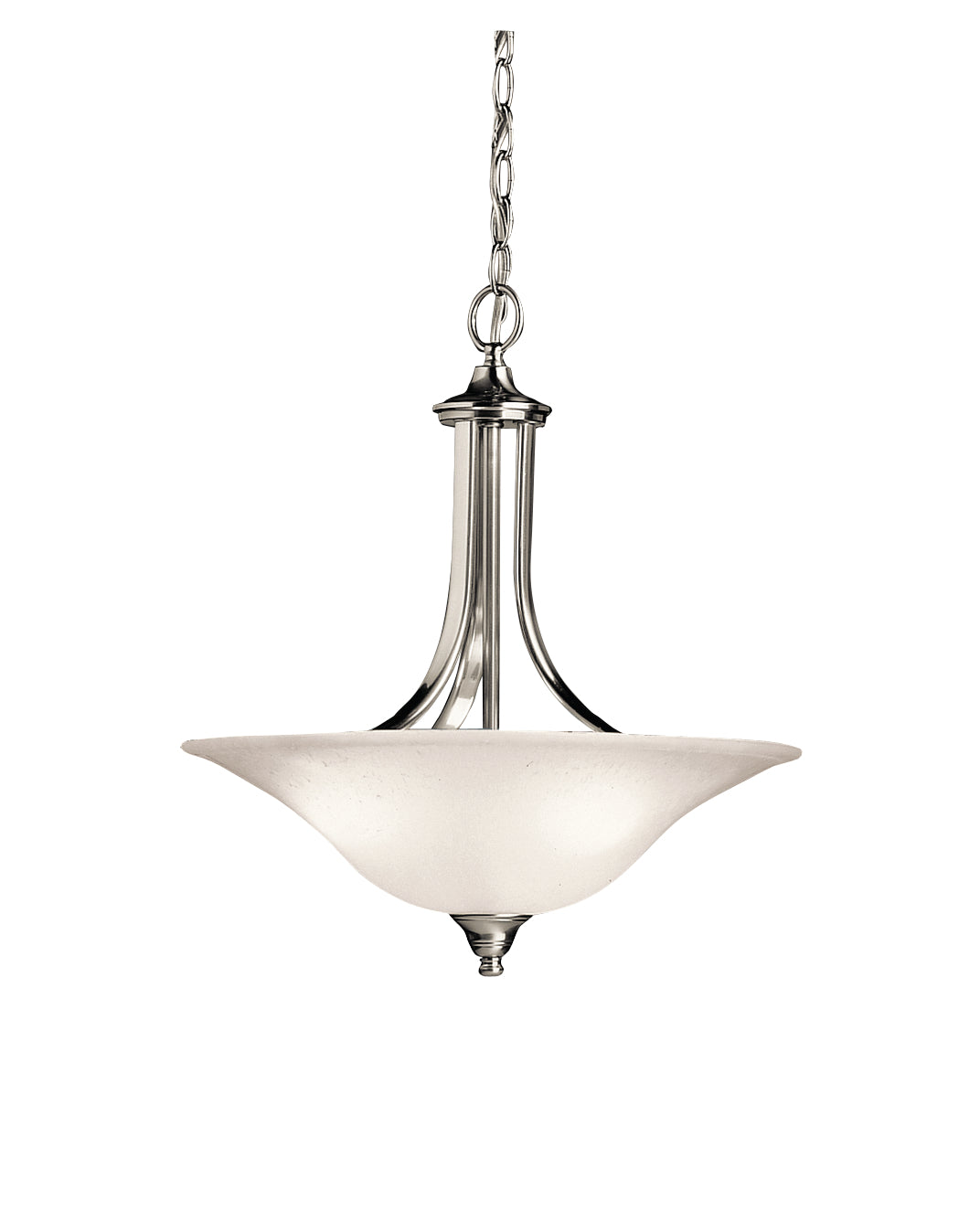 Dover Three Light Pendant/Semi Flush in Brushed Nickel