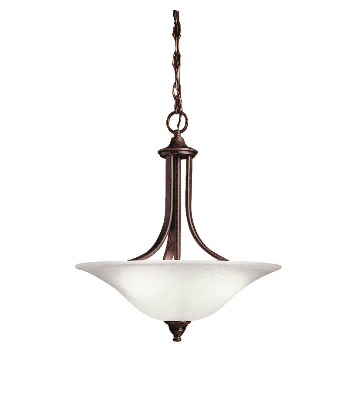 Dover Three Light Pendant/Semi Flush in Tannery Bronze