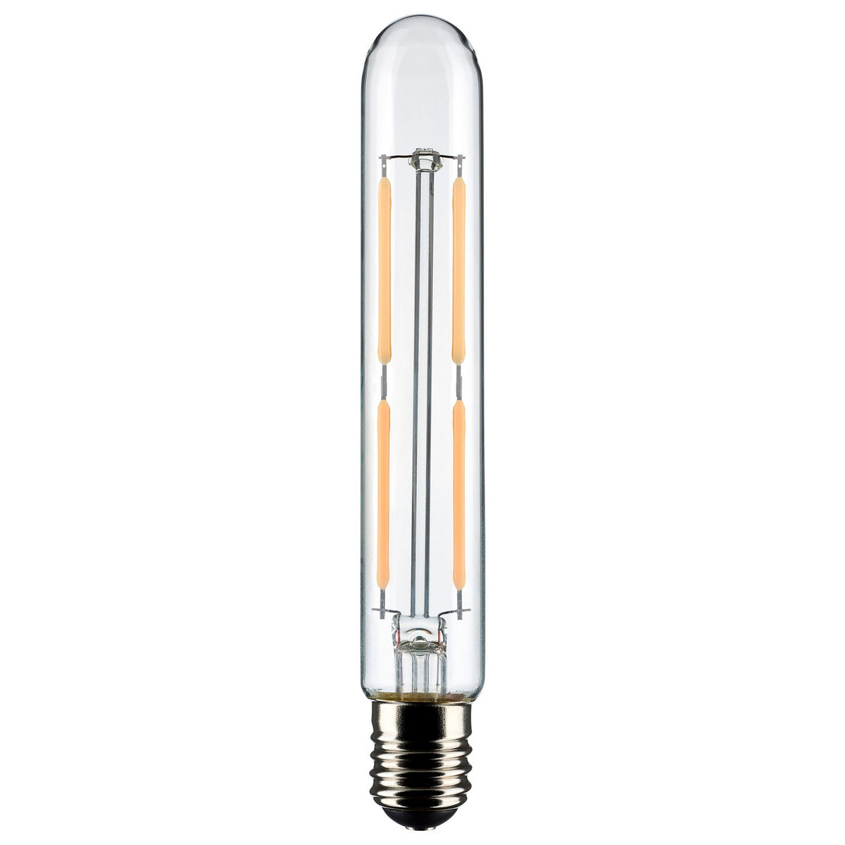(4-Pack) Satco S21370 4W LED T6.5 Tubular Bulb, E17 Base, 3000K, 400 Lumens, Clear
