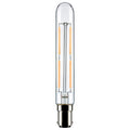 (4-Pack) Satco S21374 4W LED T6.5 Tubular Bulb, BA15d Base, 3000K, 400 Lumens, Clear