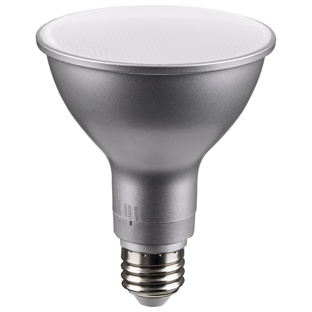 (4-Pack) Satco S11586 11W LED PAR30LN PAR Bulb, E26 Base, 2700K, 1000 Lumens, Silver