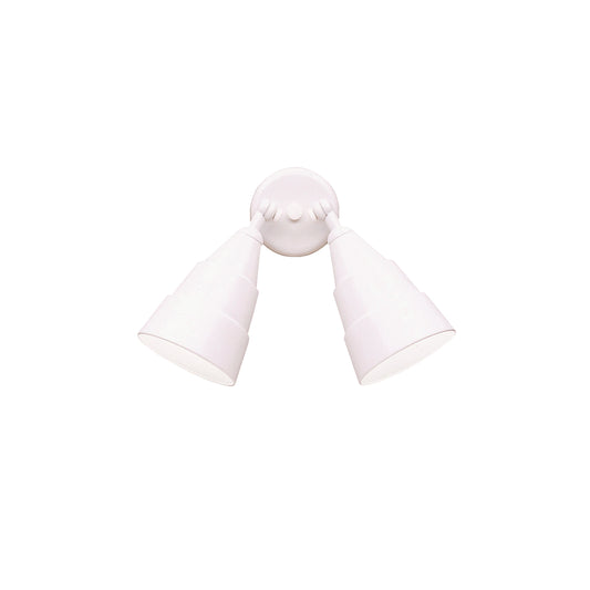 Two Light Outdoor Wall Mount in White