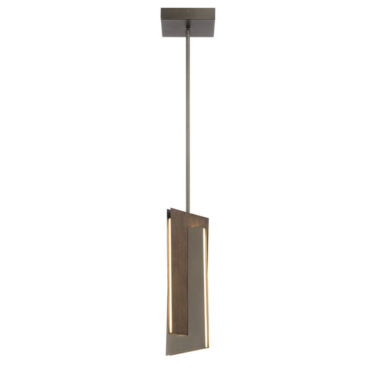 Intersezioni LED Mini Pendant in Midnight Iron And Faux Walnut