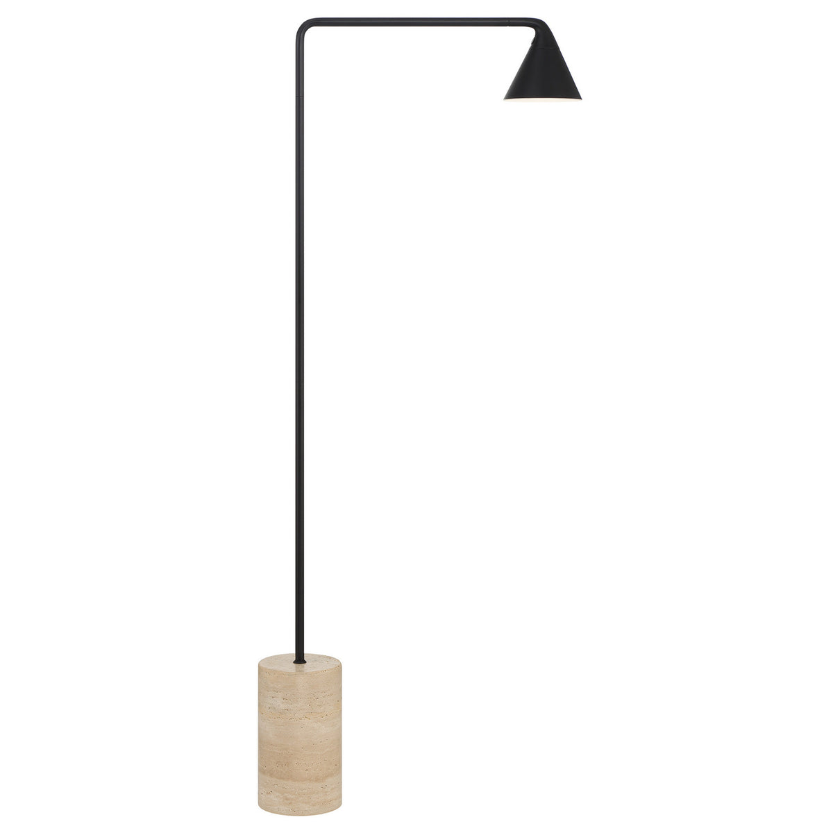 Task Portables LED Floor Lamp in Coal Black