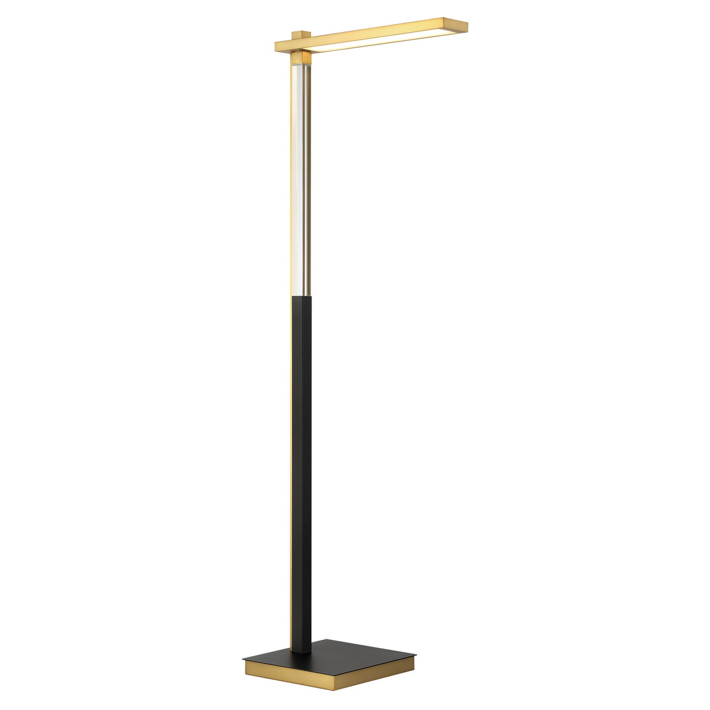 Sauvity LED Floor Lamp in Coal And Soft Brass