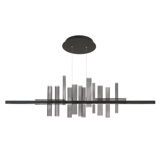George Kovacs - P8567-1-66A-L - LED Island Pendant - Alambre - Coal Black
