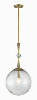 POPULUXE One Light Pendant in Oxidized Aged Brass