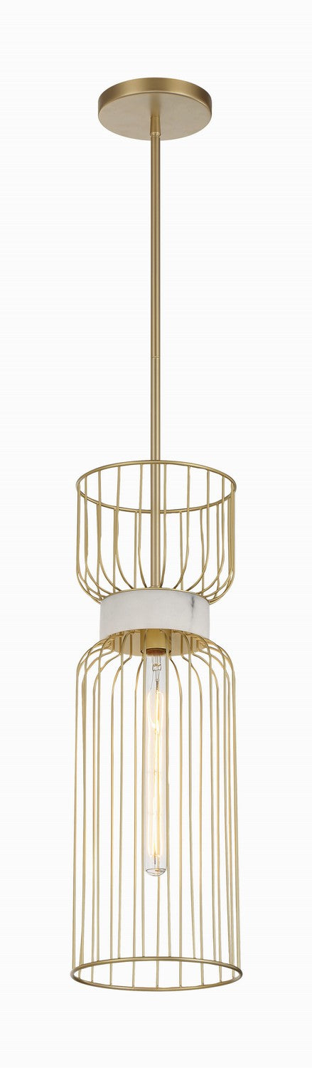 Park Slope by Robin Baron One Light Mini Pendant in Nouveau Gold