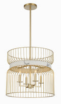 Park Slope by Robin Baron Four Light Pendant in Nouveau Gold