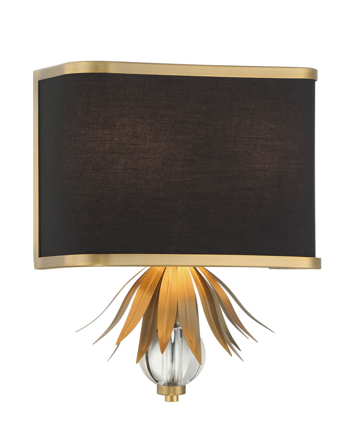 Caprio Two Light Wall Sconce in Natural Brushed Brass