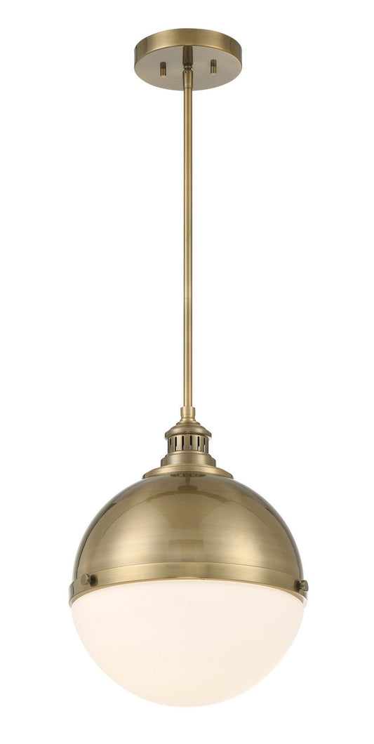 Vorey One Light Pendant in Oxidized Aged Brass