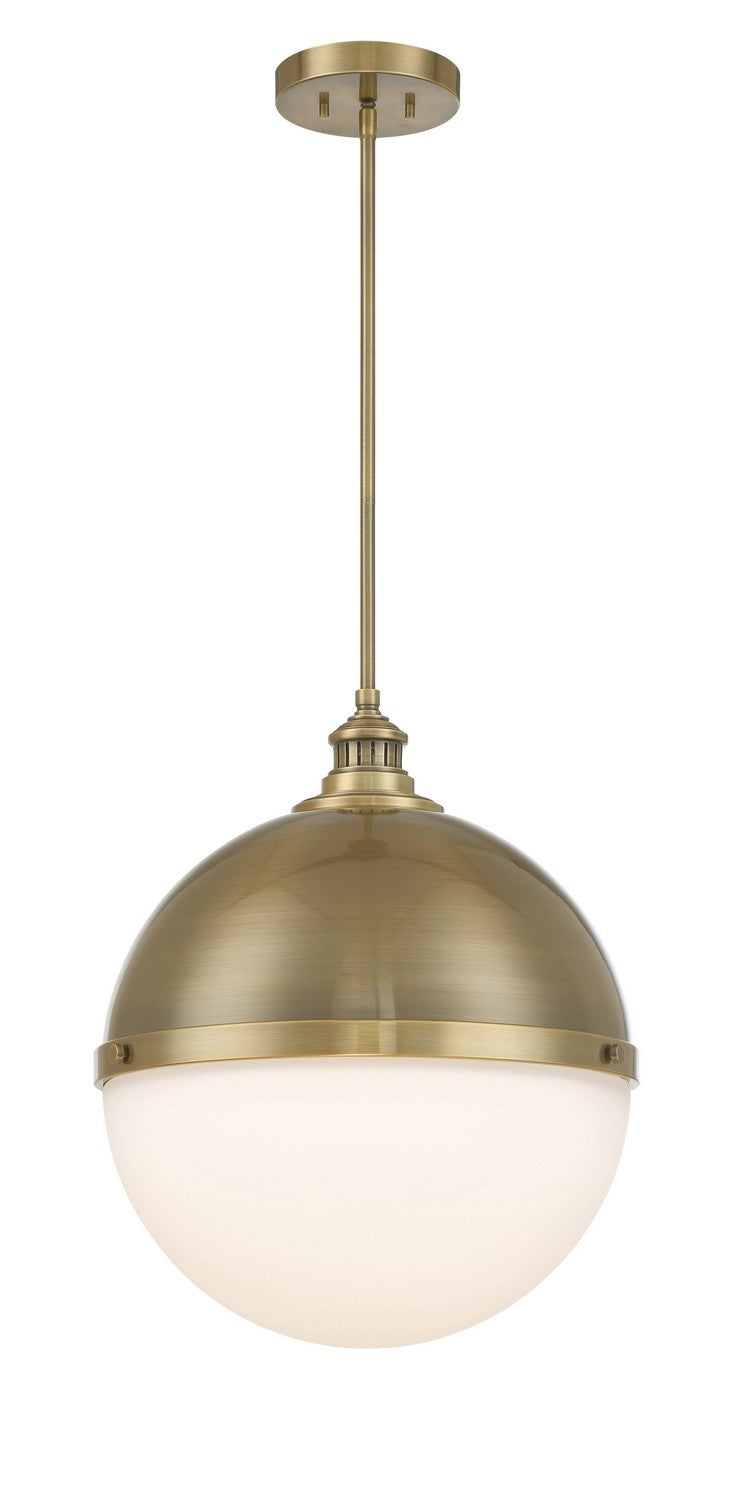 Vorey One Light Pendant in Oxidized Aged Brass