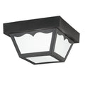 Outdoor Plastic Fixtures One Light Outdoor Ceiling Mount in Black