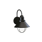 Seaside One Light Outdoor Wall Mount in Black