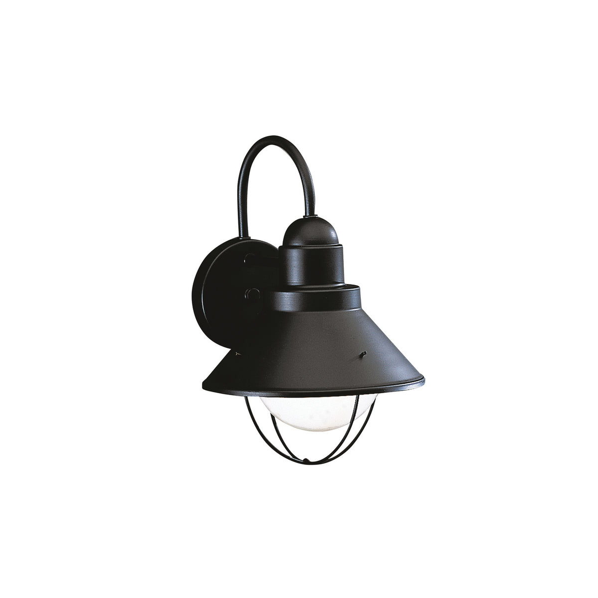 Seaside One Light Outdoor Wall Mount in Black