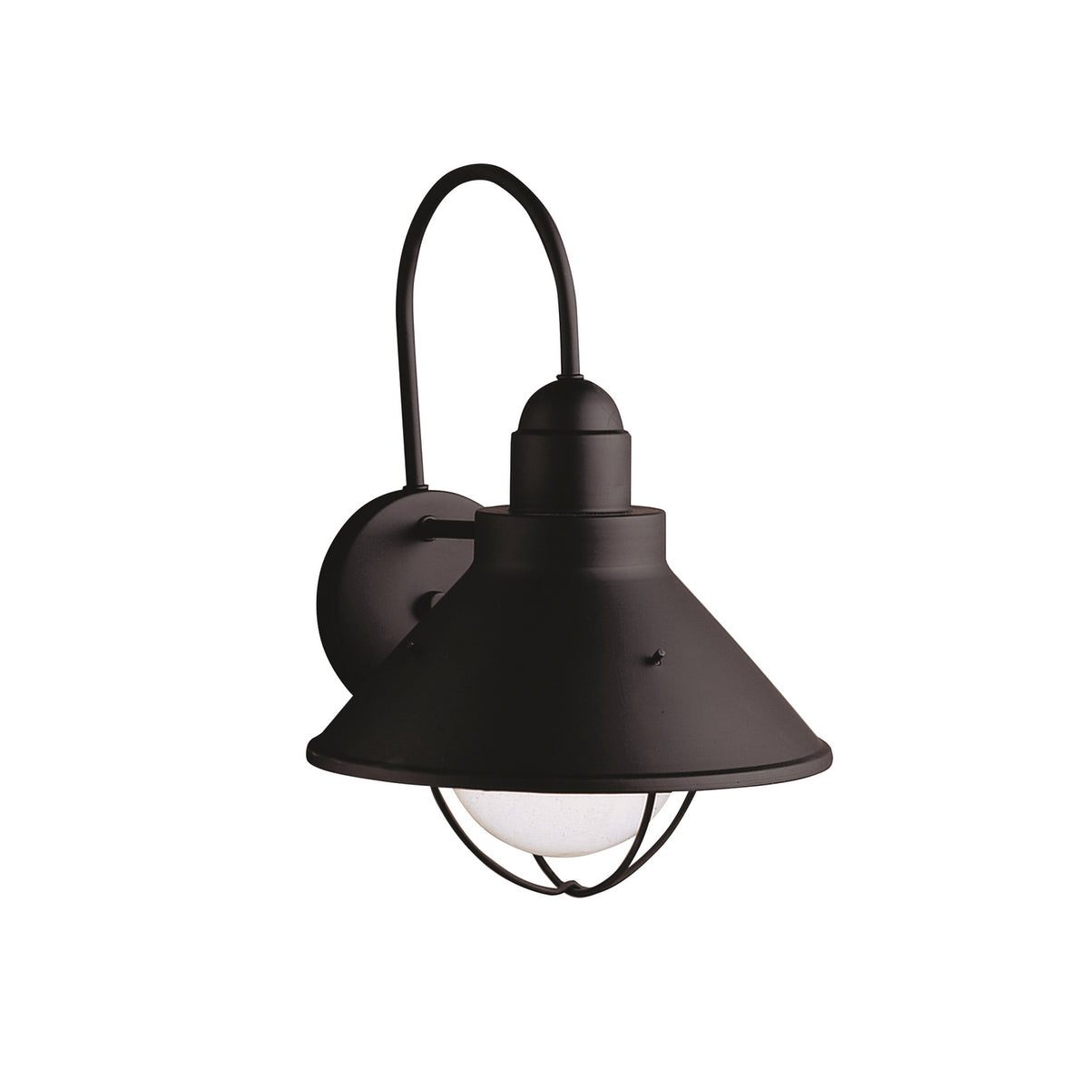 Seaside One Light Outdoor Wall Mount in Black