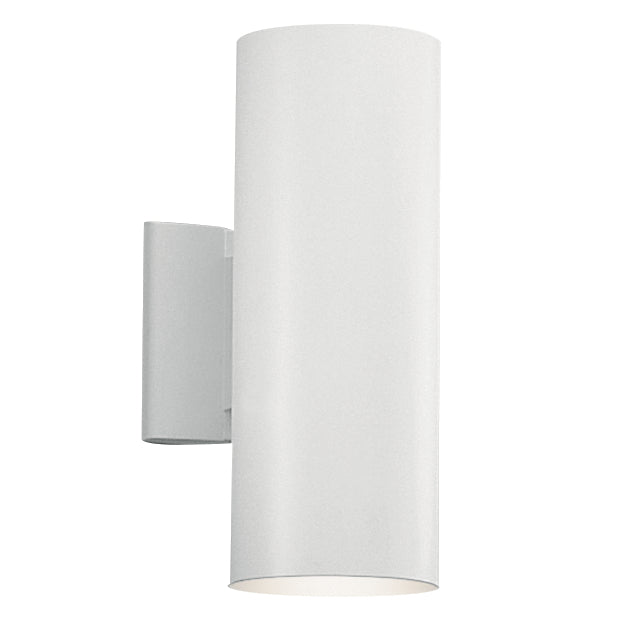 Two Light Outdoor Wall Mount in White