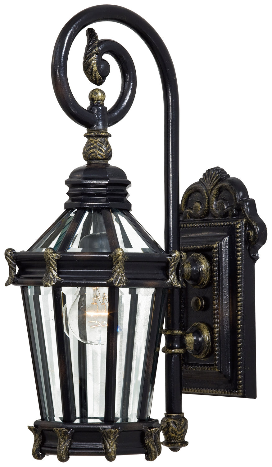 Stratford Hall One Light Wall Mount in Heritage w/Gold Highlights