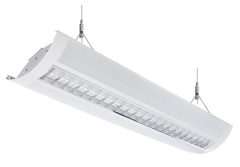 Westgate - SCLP-UD-4FT-60W-40K-D - LED Parabolic Suspended Perf. Basket & Louver Up/Down Light - White
