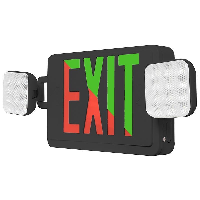 Combo Emergency Light Exit Sign Bi-Color
