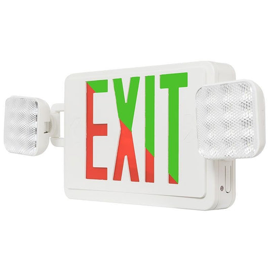 Westgate - XTU-CL-RG-EM-RC - Combo Emergency Light Exit Sign Bi-Color