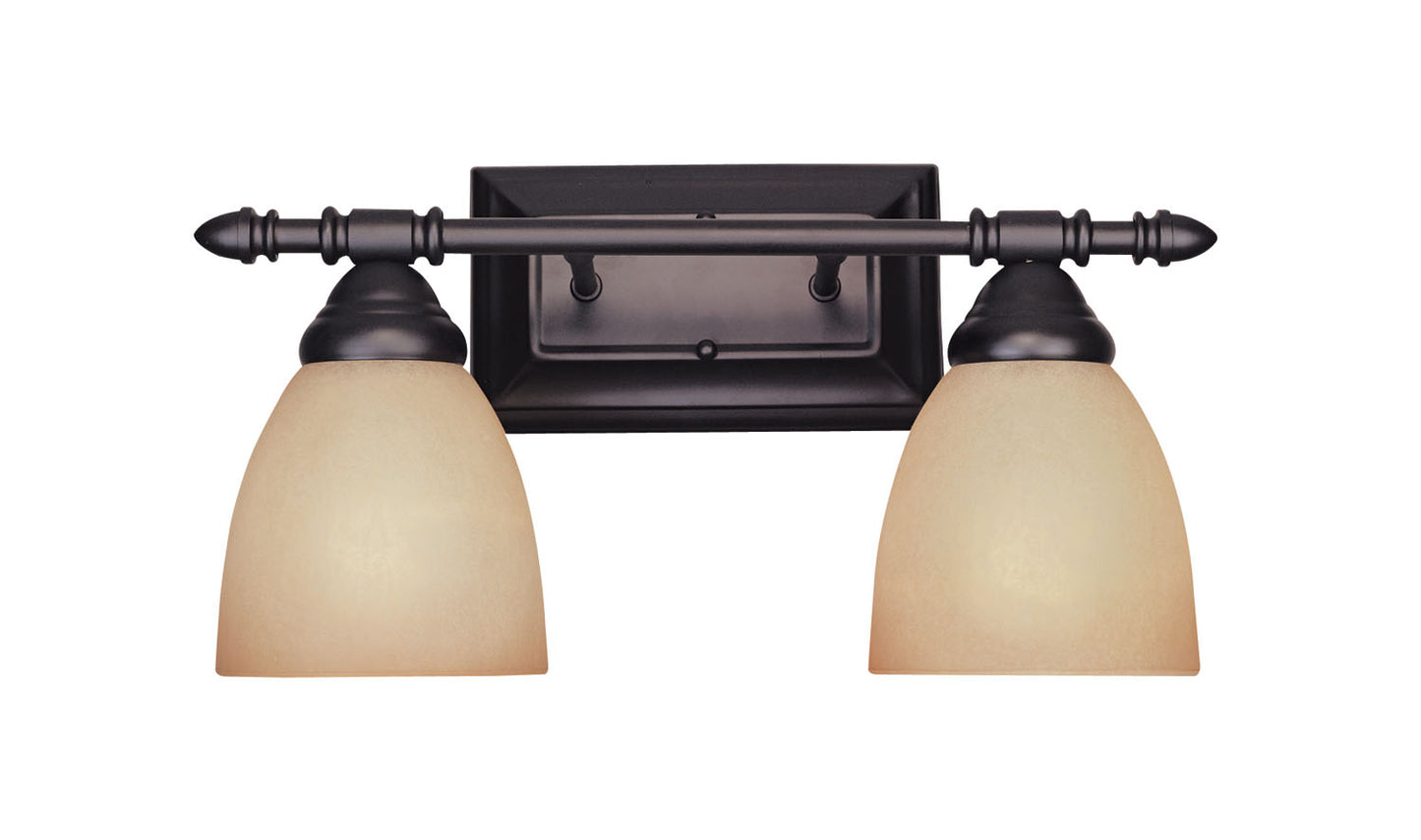 Apollo Two Light Bath Bar in Oil Rubbed Bronze