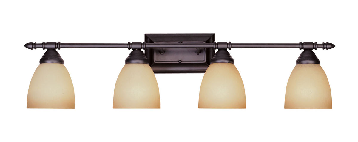 Apollo Four Light Bath Bar in Oil Rubbed Bronze