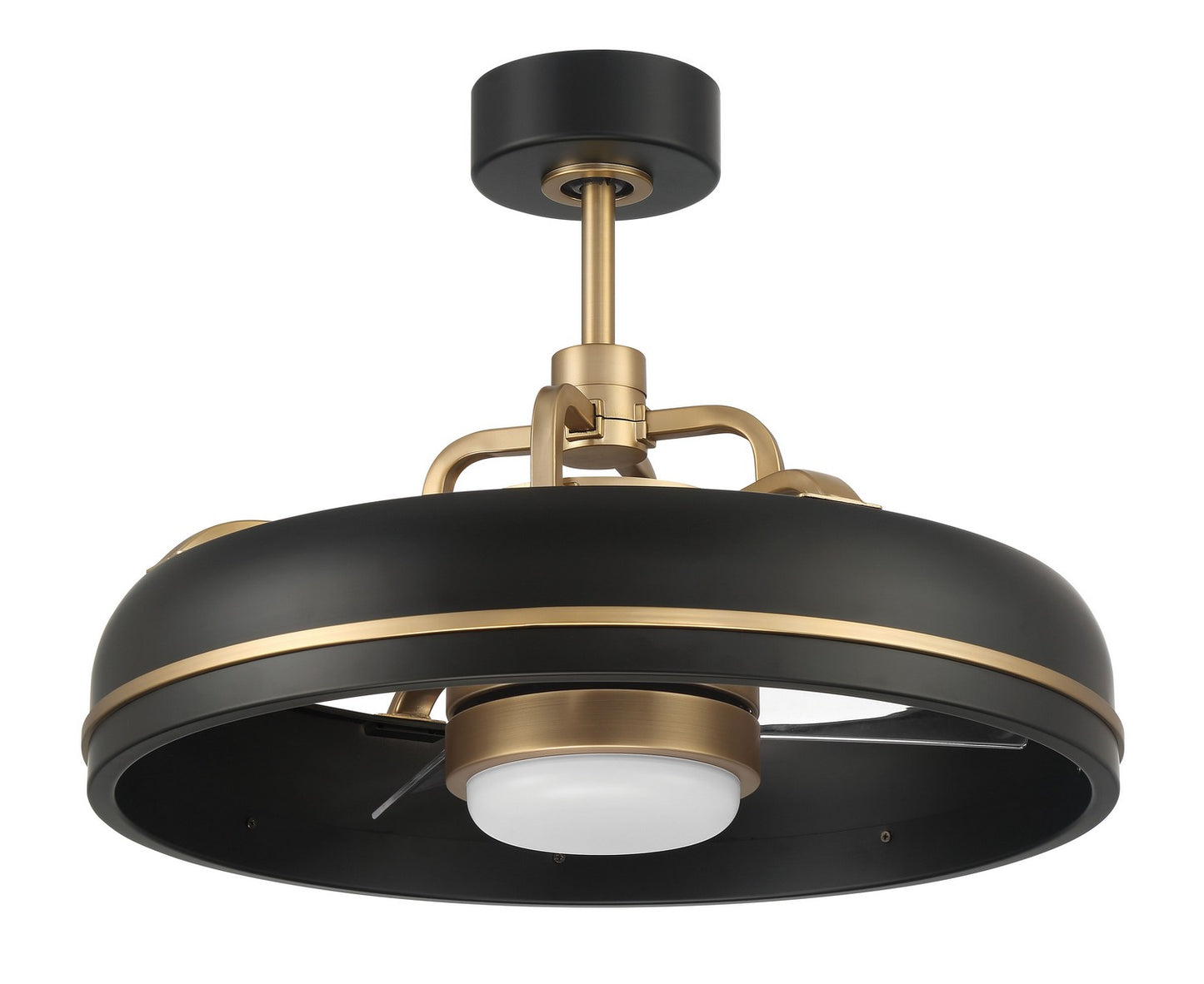 Taylor 18" Fandelier no Wifi 20" Ceiling Fan in Flat Black/Satin Brass